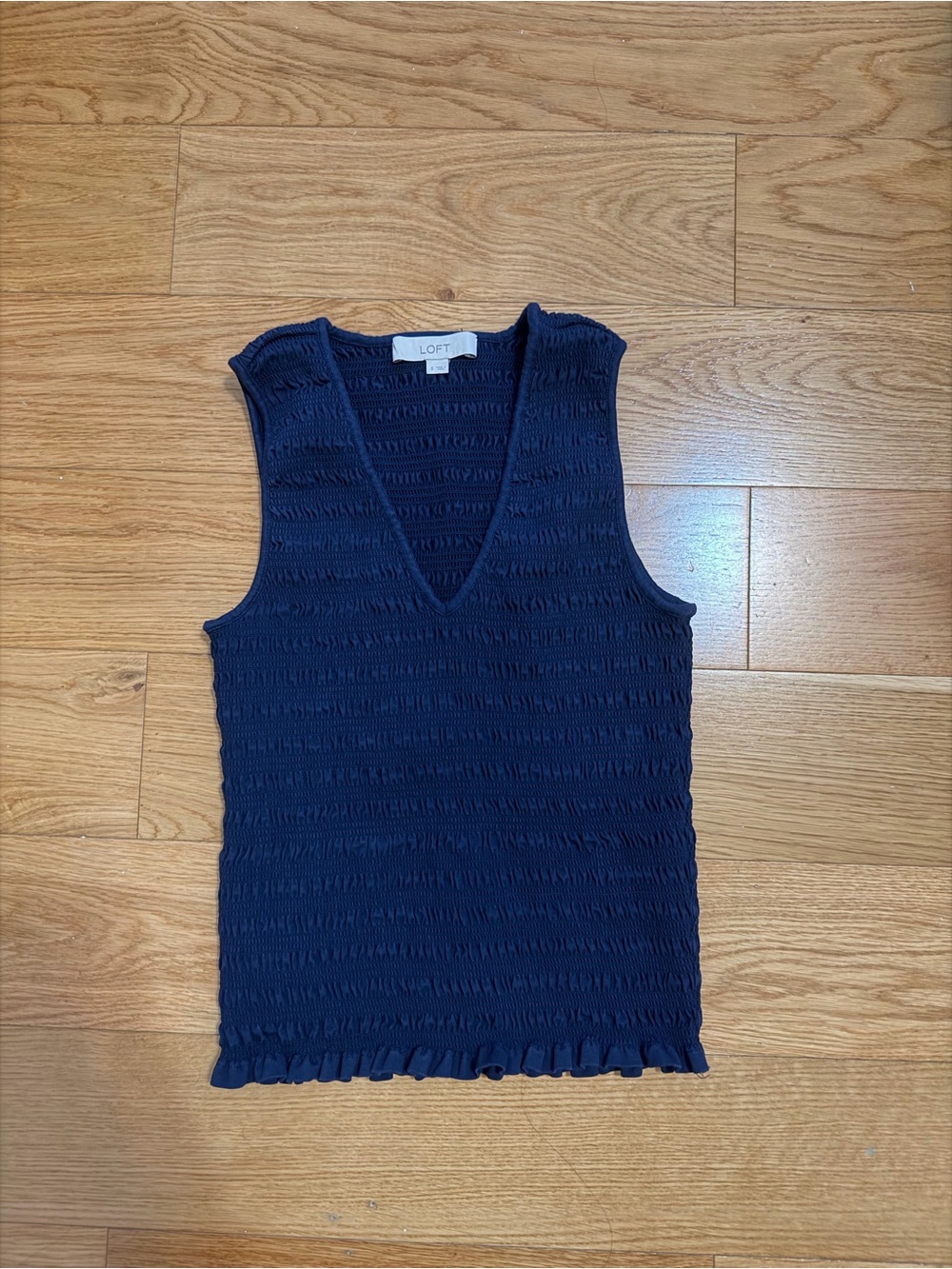 LOFT Navy Top